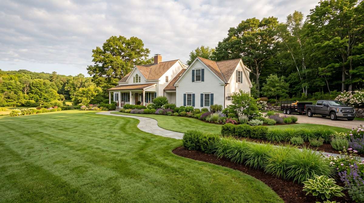 A Bellamy-maintained seacoast property at golden hour